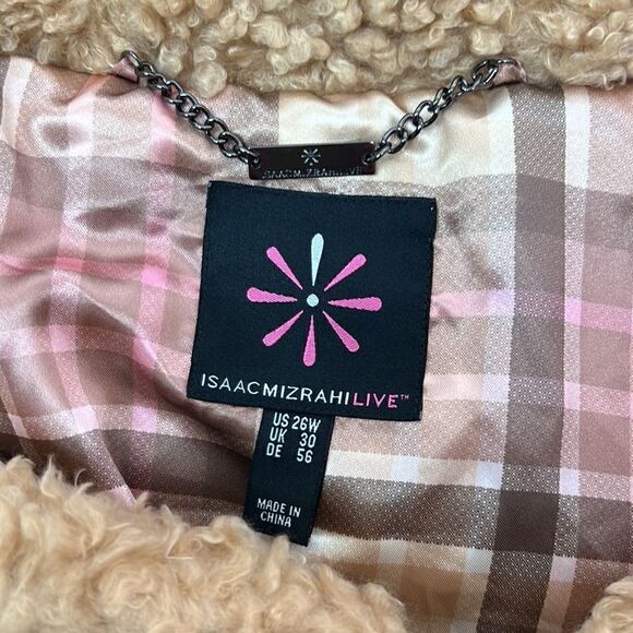 Isaac Mizrahi curly teddy coat with hood size 26 NWT - Picture 11 of 12